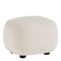 Ottomans - LISETTE pouf in French terry - Cream - BLANC D'IVOIRE