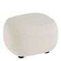 Ottomans - LISETTE pouf in French terry - Cream - BLANC D'IVOIRE