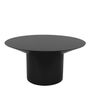 Tables basses - Table basse ANDREA en métal noir - BLANC D'IVOIRE
