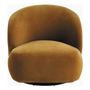 Armchairs - LISETTE armchair in velvet - Saffron - BLANC D'IVOIRE