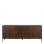 Sideboards - VICTOR low sideboard in waxed mango wood with walnut finish - BLANC D'IVOIRE