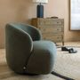 Fauteuils - Fauteuil tournant LISETTE en bouclette - Kaki - BLANC D'IVOIRE