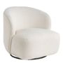 Fauteuils - Fauteuil tournant LISETTE en bouclette - Crème - BLANC D'IVOIRE