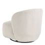 Fauteuils - Fauteuil tournant LISETTE en bouclette - Crème - BLANC D'IVOIRE