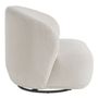 Fauteuils - Fauteuil tournant LISETTE en bouclette - Crème - BLANC D'IVOIRE