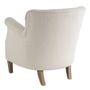 Fauteuils - Fauteuil CLAUDE en bouclette - Crème - BLANC D'IVOIRE