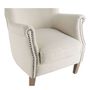 Fauteuils - Fauteuil CLAUDE en bouclette - Crème - BLANC D'IVOIRE
