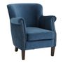 Fauteuils - Fauteuil CLAUDE bleu de minuit - BLANC D'IVOIRE