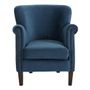 Fauteuils - Fauteuil CLAUDE bleu de minuit - BLANC D'IVOIRE