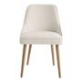 Chaises - Chaise MARCUS bouclette - Crème - BLANC D'IVOIRE