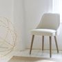 Chaises - Chaise MARCUS bouclette - Crème - BLANC D'IVOIRE