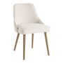 Chaises - Chaise MARCUS bouclette - Crème - BLANC D'IVOIRE