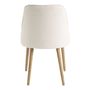 Chaises - Chaise MARCUS bouclette - Crème - BLANC D'IVOIRE