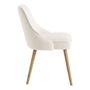 Chaises - Chaise MARCUS bouclette - Crème - BLANC D'IVOIRE