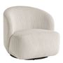 Fauteuils - Fauteuil LISETTE en velours côtelé - Crème - BLANC D'IVOIRE