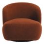 Fauteuils - Fauteuil LISETTE en bouclette - Terracotta - BLANC D'IVOIRE