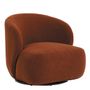 Fauteuils - Fauteuil LISETTE en bouclette - Terracotta - BLANC D'IVOIRE