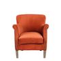Fauteuils - Fauteuil CLAUDE velours orange brûlé - BLANC D'IVOIRE