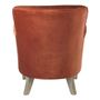 Fauteuils - Fauteuil CLAUDE velours orange brûlé - BLANC D'IVOIRE