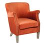 Fauteuils - Fauteuil CLAUDE velours orange brûlé - BLANC D'IVOIRE