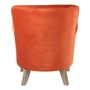Fauteuils - Fauteuil CLAUDE velours orange brûlé - BLANC D'IVOIRE