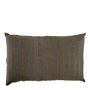 Fabric cushions - BAYADERE cotton cushion cover - Petrol blue and terracotta - 80 x 50 cm - BLANC D'IVOIRE