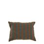 Fabric cushions - BAYADERE cotton cushion cover - Petrol blue and terracotta - 40 x 30 cm - BLANC D'IVOIRE