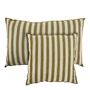 Fabric cushions - BAYADERE cotton cushion cover - Cream and cumin - 80 x 50 cm - BLANC D'IVOIRE