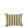 Coussins textile - Housse de coussin BAYADERE en coton - Crème et cumin - 40 x 30 cm - BLANC D'IVOIRE