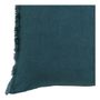 Fabric cushions - CHLOÉ cushion cover in washed linen - Petrol - 50 x 50 cm - BLANC D'IVOIRE