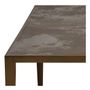 Coffee tables - GIULIA square coffee table with ceramic top and metal legs - 100 x 100 x 40 cm - BLANC D'IVOIRE