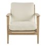 Fauteuils - Fauteuil JULES en coton et lin - Écru - BLANC D'IVOIRE