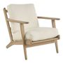 Fauteuils - Fauteuil JULES en coton et lin - Écru - BLANC D'IVOIRE