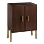Night tables - VICTOR bedside table in waxed mango wood with walnut finish - BLANC D'IVOIRE