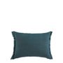 Coussins textile - Housse de coussin CHLOÉ en lin lavé - Pétrole - 30 x 40 cm - BLANC D'IVOIRE
