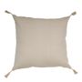 Coussins textile - Housse de coussin MATTEO en velours de coton et lin - Rose - 50 x 50 cm - BLANC D'IVOIRE
