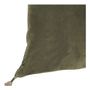 Coussins textile - Housse de coussin MATTEO en velours de coton et lin - Kaki - 60 x 40 cm - BLANC D'IVOIRE