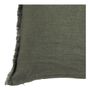 Coussins textile - Housse de coussin CHLOÉ en lin lavé - Kaki - 50 x 50 cm - BLANC D'IVOIRE