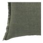 Coussins textile - Housse de coussin CHLOÉ en lin lavé - Kaki - 30 x 40 cm - BLANC D'IVOIRE