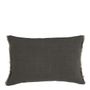 Coussins textile - Housse de coussin CHLOÉ en lin lavé - Gris charbon - 60 x 40 cm - BLANC D'IVOIRE