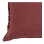 Coussins textile - Housse de coussin CHLOÉ en lin lavé - Terracotta - 50 x 50 cm - BLANC D'IVOIRE
