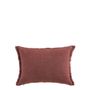 Coussins textile - Housse de coussin CHLOÉ en lin lavé - Terracotta - 30 x 40 cm - BLANC D'IVOIRE