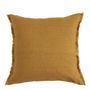 Fabric cushions - CHLOÉ cushion cover in washed linen - Saffron - 50 x 50 cm - BLANC D'IVOIRE