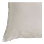 Coussins textile - Housse de coussin CHLOÉ en lin lavé - Ivoire - 50 x 50 cm - BLANC D'IVOIRE
