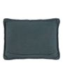 Coussins - Coussin LOUISE lin - Pétrole - BLANC D'IVOIRE