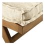 Benches - MENA bench and ecru linen mattress - BLANC D'IVOIRE