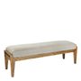 Benches - PAUL bench and beige linen blend mattress - BLANC D'IVOIRE