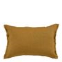 Coussins textile - Housse de coussin CHLOÉ en lin lavé - Safran - 60 x 40 cm - BLANC D'IVOIRE