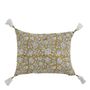 Coussins textile - Housse de coussin EDEN en coton - Safran - 30 x 40 cm - BLANC D'IVOIRE
