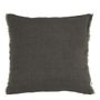 Coussins textile - Housse de coussin CHLOÉ en lin lavé - Gris charbon - 50 x 50 cm - BLANC D'IVOIRE